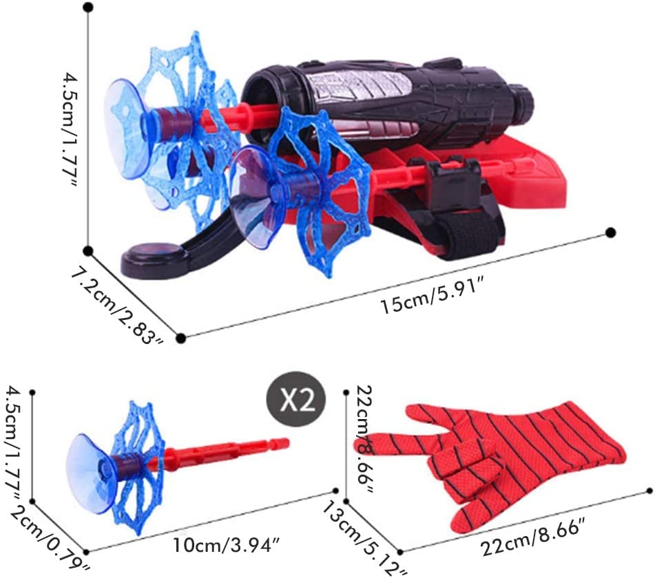 Spiderman Web Shooter Toy Kids Plastic Spiderman Launcher Gloves Wrist Toys Set Gift For Kids Spider Web Shooting Game