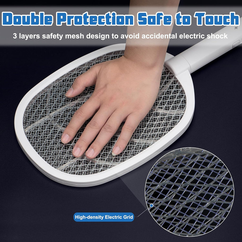 2 In 1 Electric Mosquito Killer With UV Light LED Lamp Summer Mosquito Trap Racket Anti Insect Bug Zapper USB Rechargeable