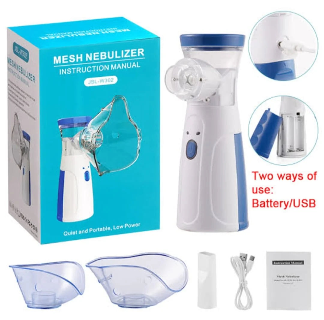 Mini Mesh Nebulizer Machine For kids and adults - Soundless Nebulizer for Effective Treatment - Handheld Rechargeable Portable Machine