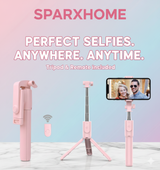 4 in 1 Selfie Stick Tripod Stand Bluetooth Shutter with Wireless Remote Bluetooth