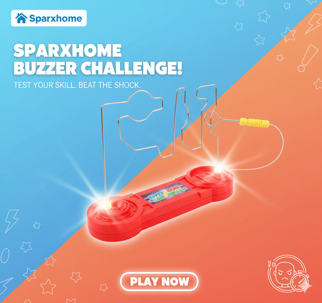 Don't Buzz The Wire Super Game Set Toy For Kids, Hand Steadiness Testing Games With Sound & Light