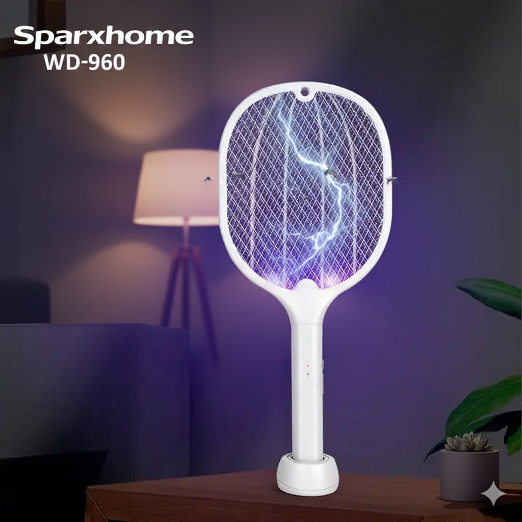 2 In 1 Electric Mosquito Killer With UV Light LED Lamp Summer Mosquito Trap Racket Anti Insect Bug Zapper USB Rechargeable