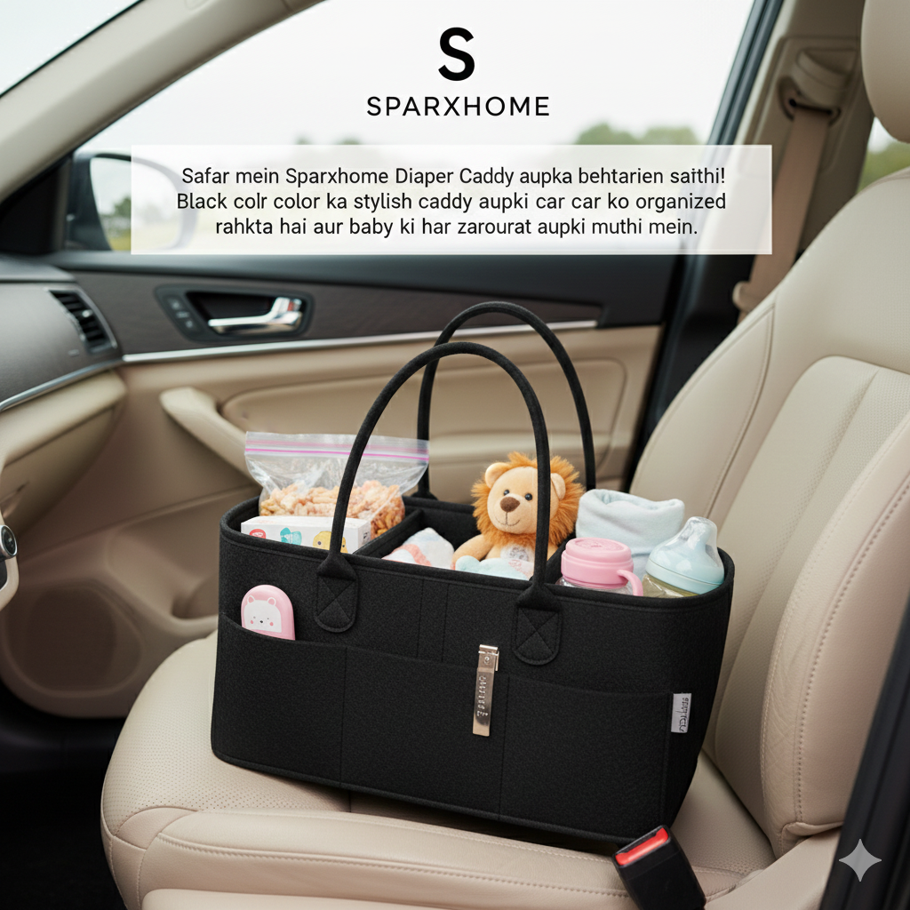 Baby Diaper Caddy Organizer, Foldable Storage Bag