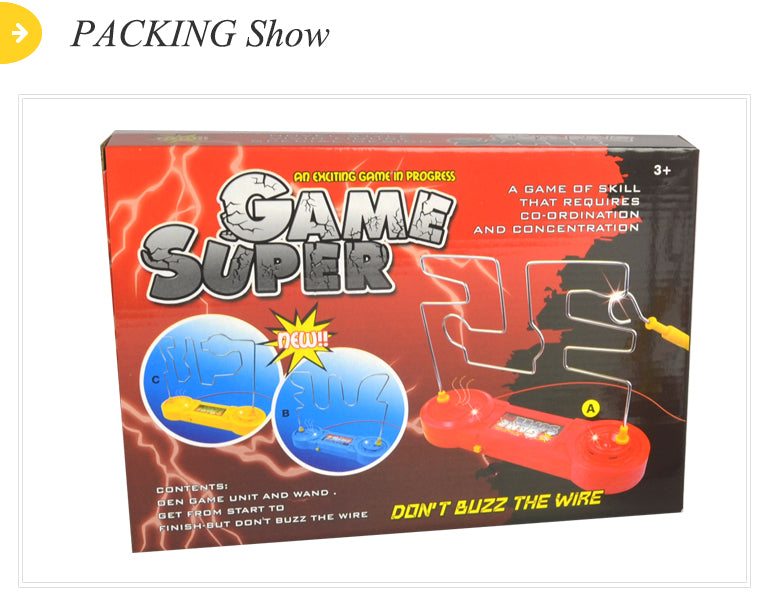 Don't Buzz The Wire Super Game Set Toy For Kids, Hand Steadiness Testing Games With Sound & Light