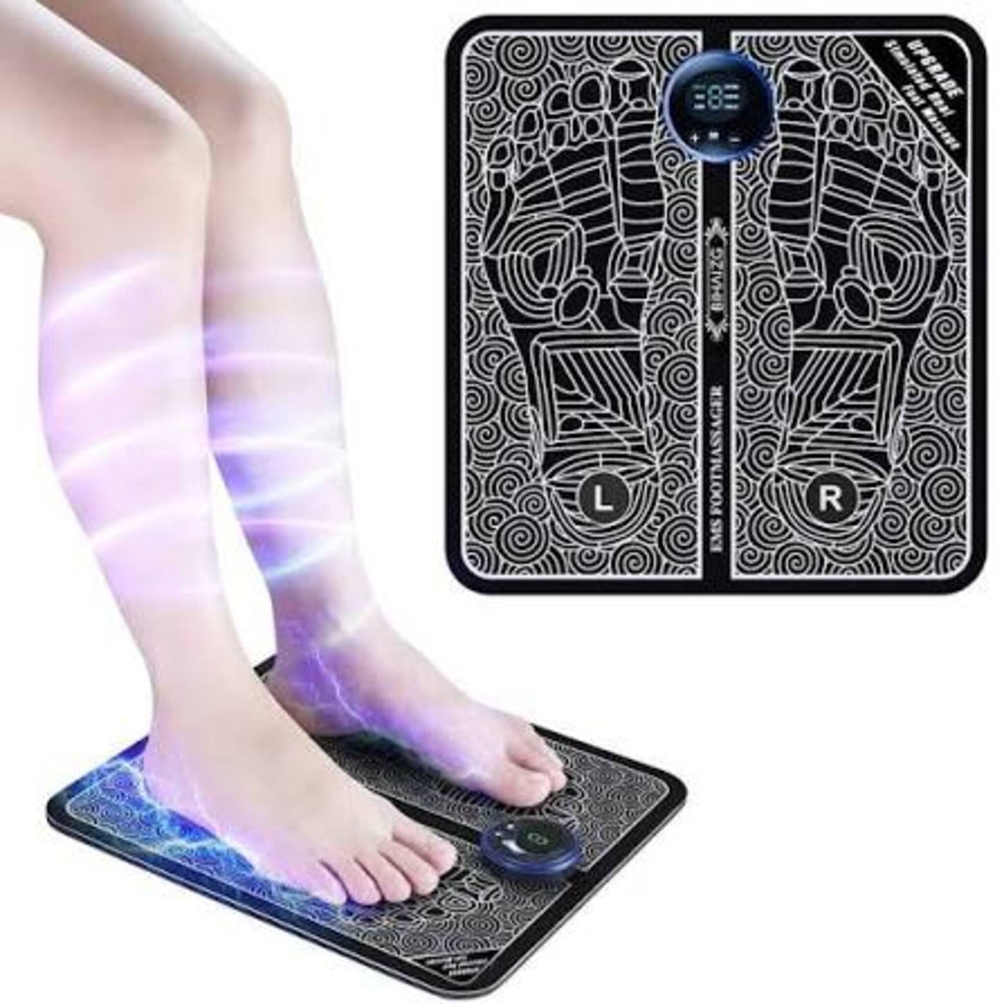 EMS Foot Massager And Butterfly Massager – Electric Muscle Stimulator for Pain Relief & Relaxation – Rechargeable, Portable