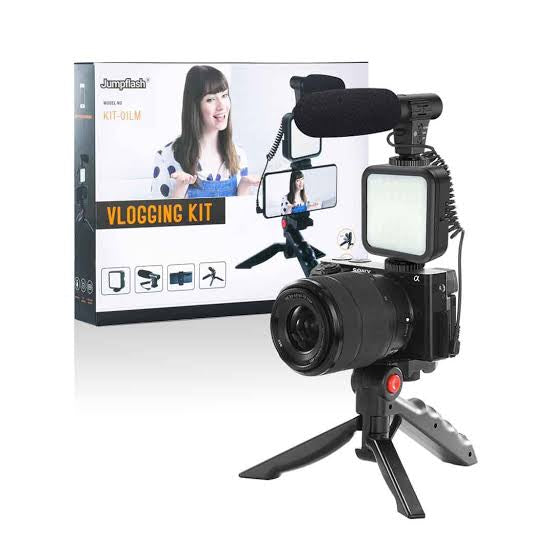 Professional Smartphone Vlogging & Video Kit Ultimate Mobile Filmmaking Kit, Mic + LED Light