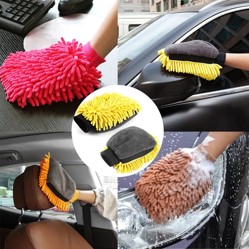 Super Mitt Microfiber Car Washing Gloves Dust Cleaning Car Washer