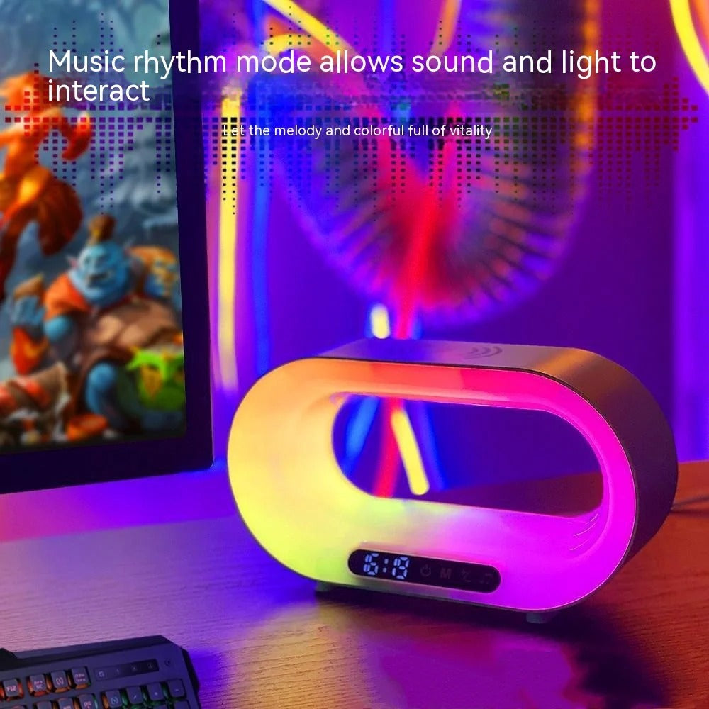 G Style Speaker Lamp | Alarm Clock | Wireless Mobile Charger | Natural Sleep Aid | LED Moon Lamp | Décor Table | Smart Light