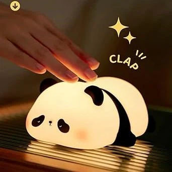 Big Panda LED Night Lamp 🐼 – Soft Silicone Touch Lamp with Color Changing Lights – Kids Room, Bedroom & Gift Item