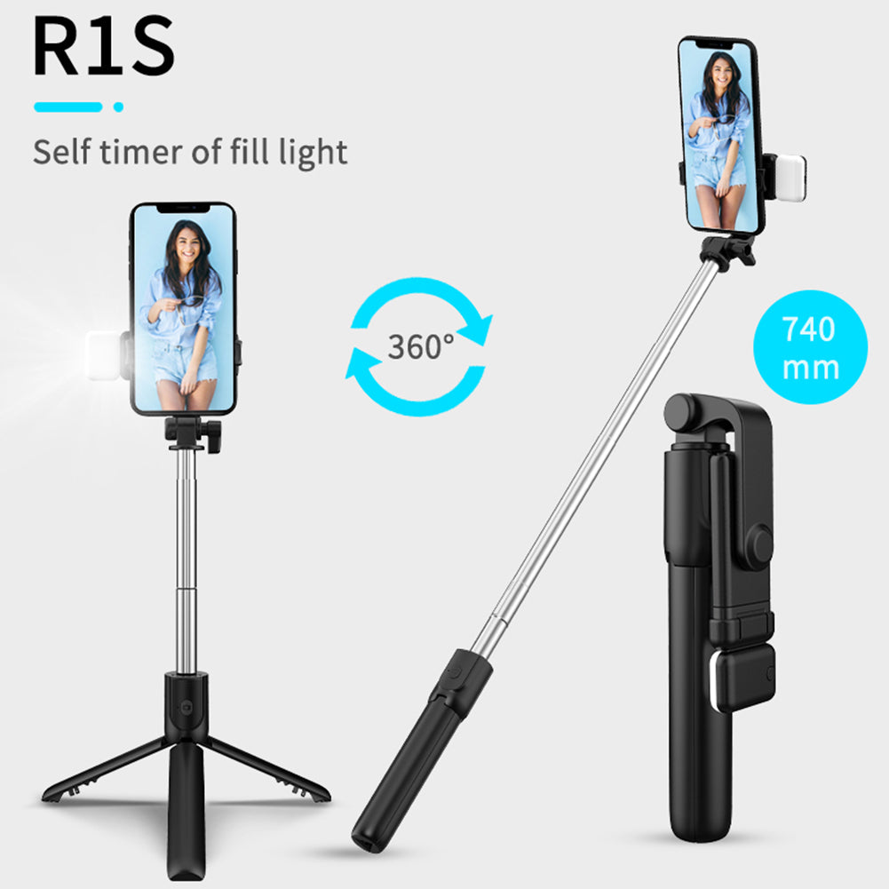 4 in 1 Selfie Stick Tripod Stand Bluetooth Shutter with Wireless Remote Bluetooth
