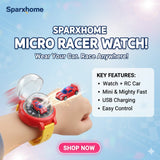 Mini Remote Control Car Watch Toys, 2.4 GHz Cartoon RC Watch Racing Car, USB Charging Remote Control Car Watch Car Hand Controlled Watch RC Car for Boys Girls