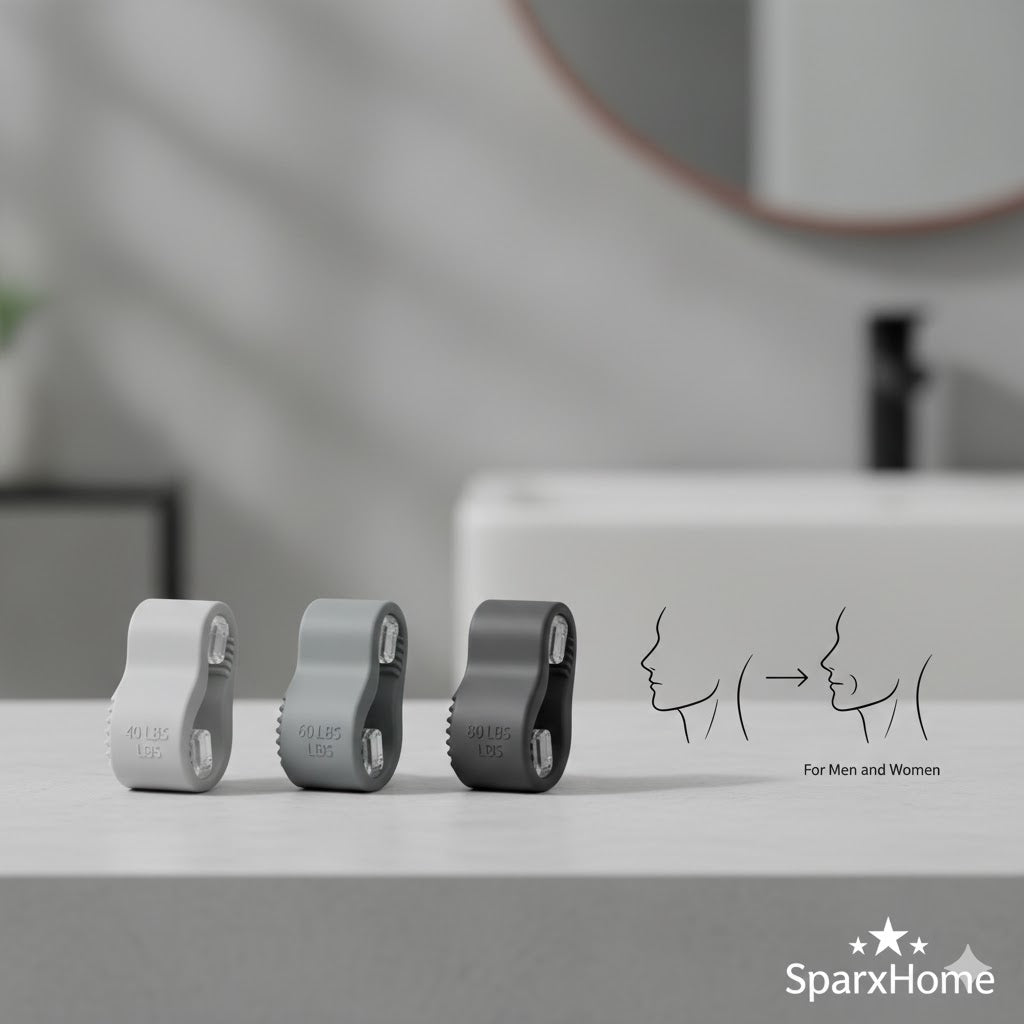 Jawline Exerciser - Jawline Shaper 40, 60 & 80 Lbs - Jaw line shaper for Face Beauty - Reduce Double Chin with jaw line rubber - Jawline chew For Men and Women