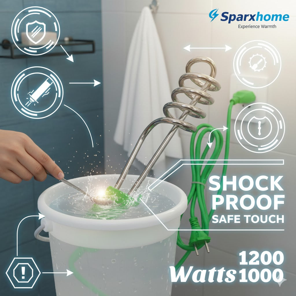 Electric Water Heating Rod Portable Electric Water Heater Electric Water Immersion Rod 1500 Watt