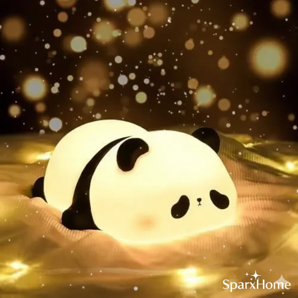 Big Panda LED Night Lamp 🐼 – Soft Silicone Touch Lamp with Color Changing Lights – Kids Room, Bedroom & Gift Item
